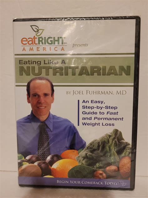 Eating Like A Nutritarian By Joel Fuhrman Md Dvd 2009 Brand New Ebay