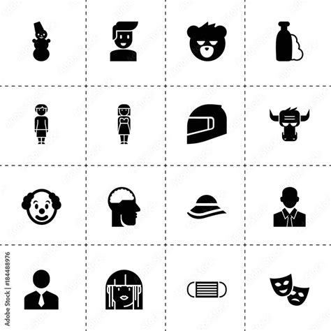 Face icons. vector collection filled face icons Stock Vector | Adobe Stock