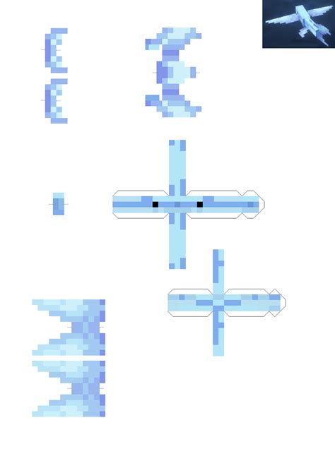 Pixel Papercraft - fly fish (Alex's mobs)