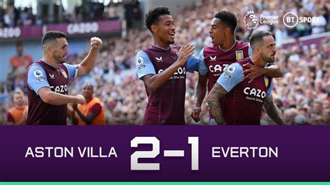 Aston Villa V Everton 2 1 Gerrards Men Earn First Win Of The Season