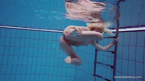 Russian Blonde Perfection Swimming In The Pool