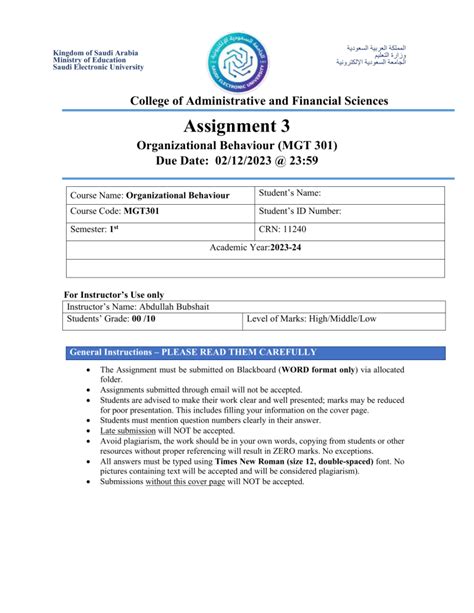 Mgt Rd Assignment