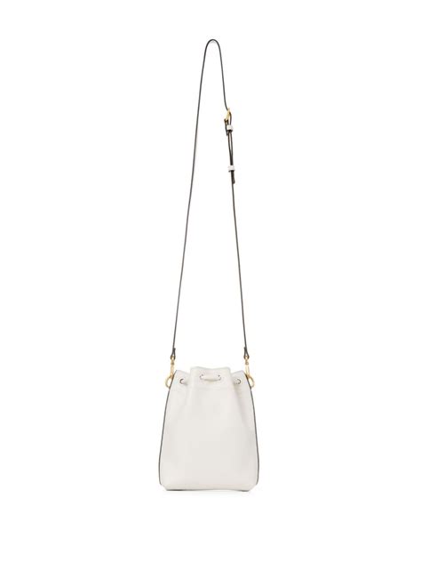 Jimmy Choo Mini Cinch Leather Bucket Bag White Farfetch