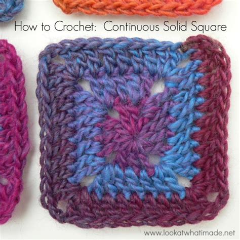 How to Crochet: Continuous Solid Square