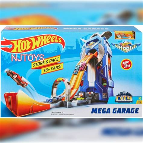 Jual Hot Wheels Track Mega Garage Trackset Mainan Trek Hotwheels Gedung Parkir Mobil Balap