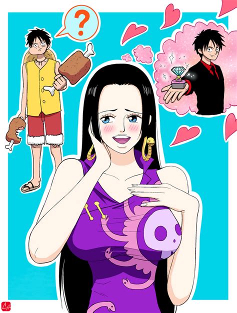 [one Piece] Boa Hancock X Luffy By Chris Re5 On Deviantart