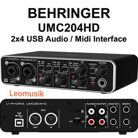 Jual Soundcard Audio Interface Behringer Umc Hd Original Garansi