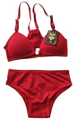 Kit 2 Conjuntos Infantil Lingerie Menina Moça Bojo MercadoLivre