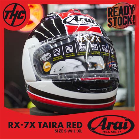 Jual ARAI HELMET RX 7X TAIRA RED AUTHENTIC SIGNATURE Shopee Indonesia