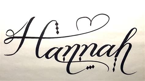 Hannah Name Signature Calligraphy Status How To Draw Cursive