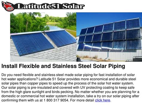 Ppt Install Flexible And Stainless Steel Solar Piping Powerpoint