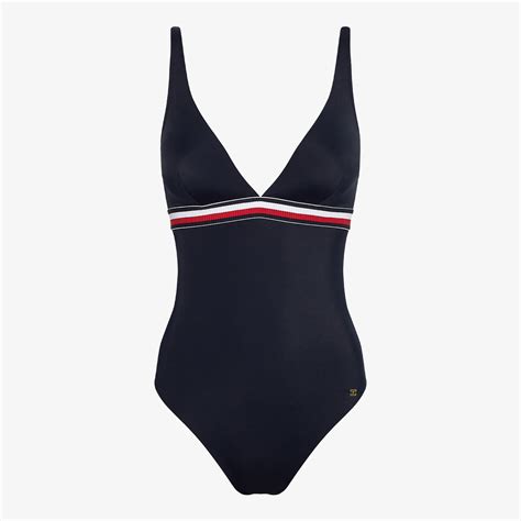 Tommy Hilfiger Triangle One Piece Rp Kad N Mavi Mayo Kadin Mayo Bikini Superstep