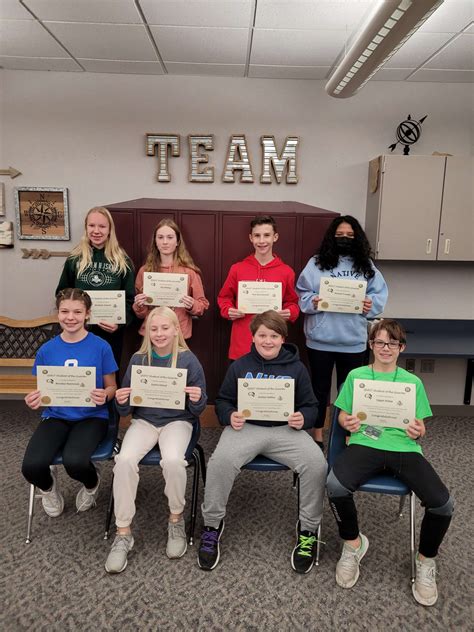 Horizon Middle School announces its 1st quarter Students of the Quarter