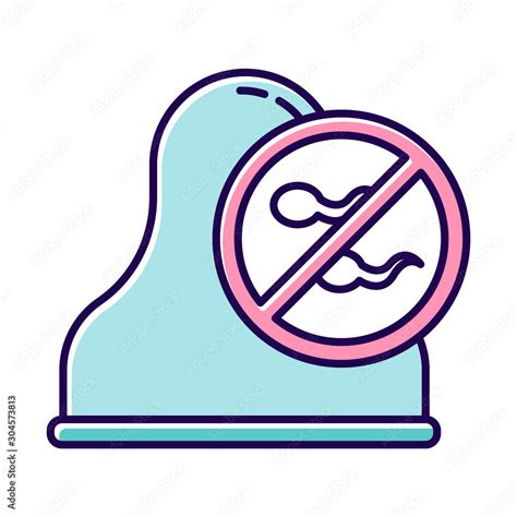 Cervical Cap Color Icon Safe Sex Barrier Contraceptive Product