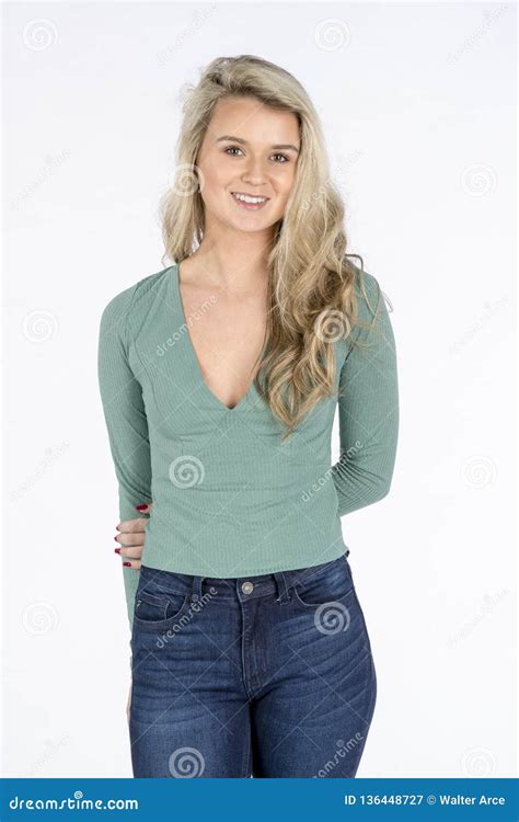 Beautiful Blonde Model Posing In A Studio Environment Stock Image Image Of Cosmetic Adult