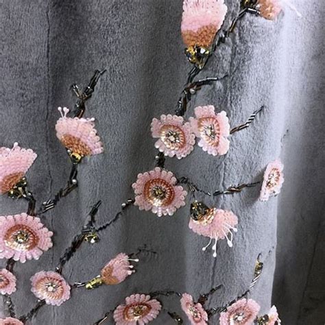 Сакура...вышивка на стриженной норочке...сотворили совместно с командой ...