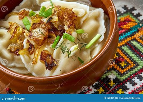 Lithuanian Koldunai Stock Image Image Of Plate Cuisine 128399383