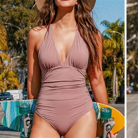 Cupshe Swim Brand New Cupshe One Piece Nude Pink Swimsuit Poshmark