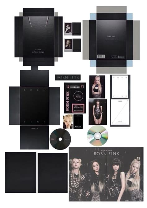 Blackpink mini album diy в 2023 г | Шаблон коробки, Шаблоны, Шаблон билета