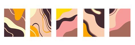 Abstract Modern Templates With Nude Neutral Tones Vector Image