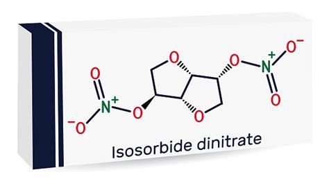 Ilustración de Dinitrato De Isosorbida Molécula Rdsi Es Vasodilatador