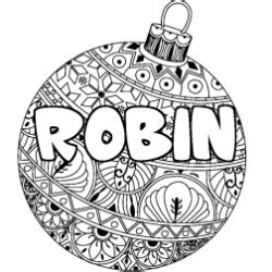 Coloriage prénom ROBIN Sans Dépasser