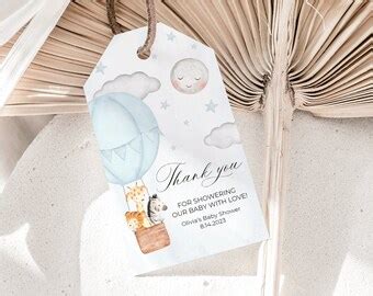 Hot Air Balloon Tag Etsy