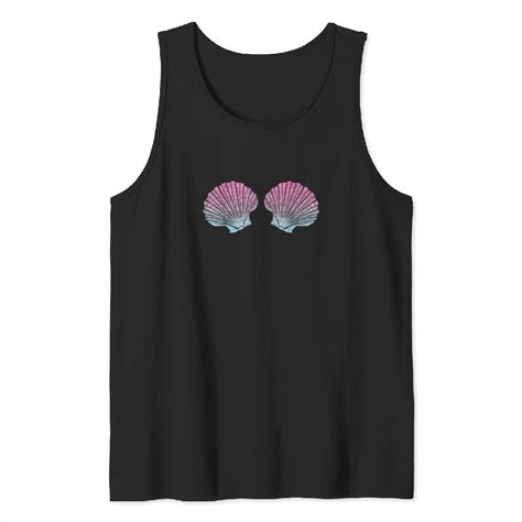 Karneval Nixe Meerjungfrau Muschel Bikini Lustiges Tank Tops Verkauft