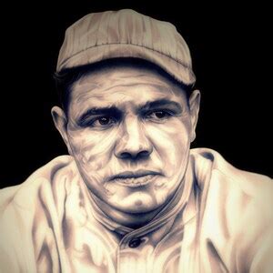 The Babe Babe Ruth Boston Red Sox Signed Print Originally Hand Drawn In Graphite Etsy