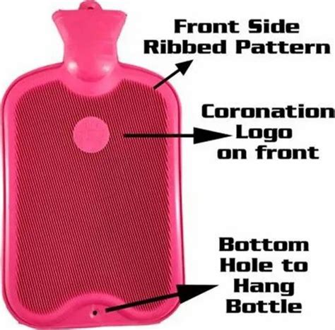 Coronation Rectangle Pink Rubber Hot Water Bag For Hospital Size L At Rs Packet In Delhi