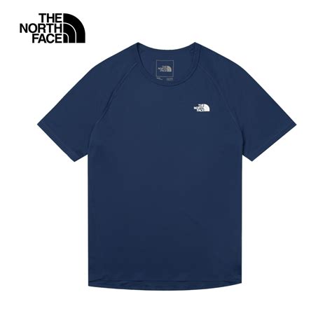 【the North Face 官方旗艦】北面男款藍色吸濕排汗涼感防曬短袖t恤｜87w78k2 春夏背心 Yahoo奇摩購物中心