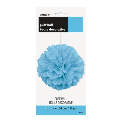 Powder Blue Puff Decor 40cm I Love This Shop