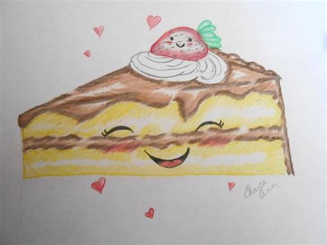 Cómo dibujar una rebanada de pastel Kawaii Paso 9 Ahora estás