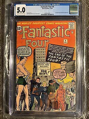 Marvel Comics Fantastic Four 9 CGC 5 0 1962 3rd Sub Mariner Kirby Stan