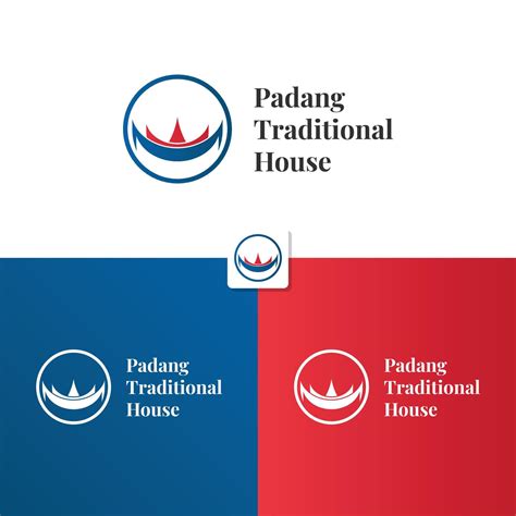 rumah gadang logo traditional padang house  indonesia west sumatra