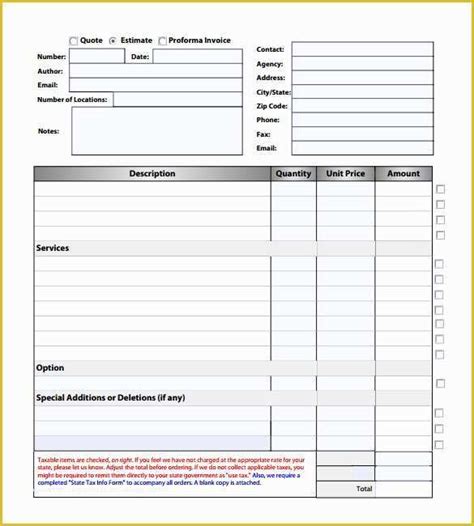 Free Printable Roofing Estimate Forms