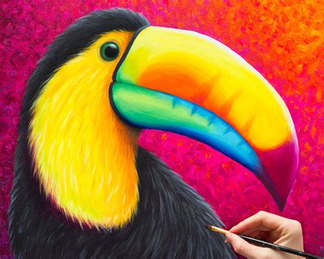 How To Paint A Colourful Toucan Doodle And Stitch