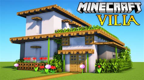 Minecraft How To Build A Modern Villa Tutorial Youtube