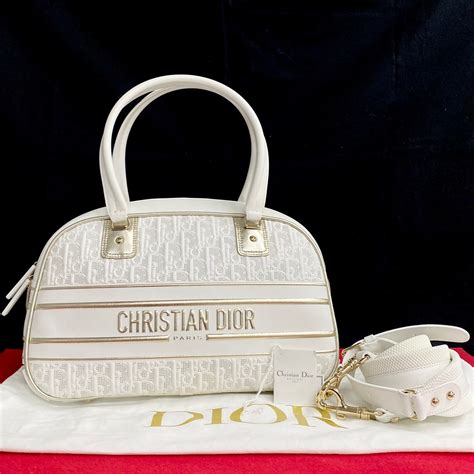 【楽天市場】【ポイント2倍】未使用保管品 袋付 Christian Dior ディオール ミディアムクラシック ボーリングバッグ オブリーク