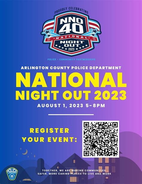 National Night Out 2023, Arlington County, VA, 1 August to 2 August