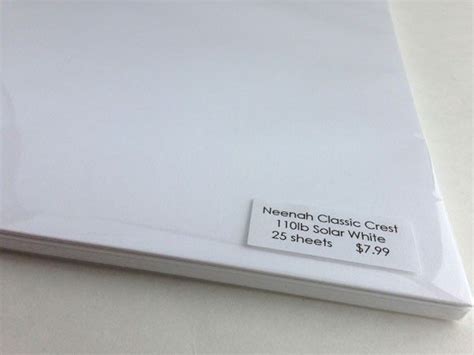 Neenah Classic Solar White 110 Pound Cardstock Paper Neenah My