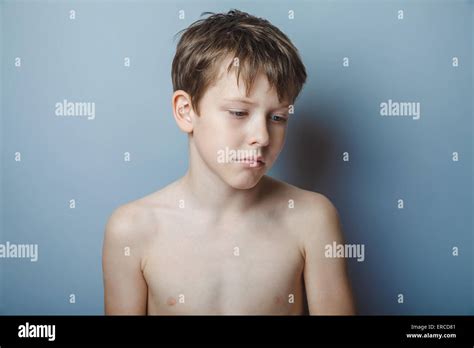 Teenage Boy About Ten Years Old European Appearance Brown Naked Stock Photo Alamy