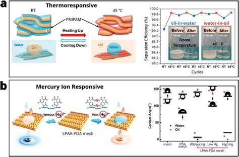 A Schematic Illustration Of The Thermoresponsive Wettability Of The