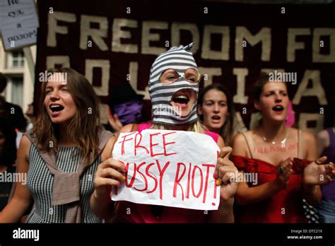 Russian Feminist Punk Rock Band Pussy Riot Stock Photo Alamy