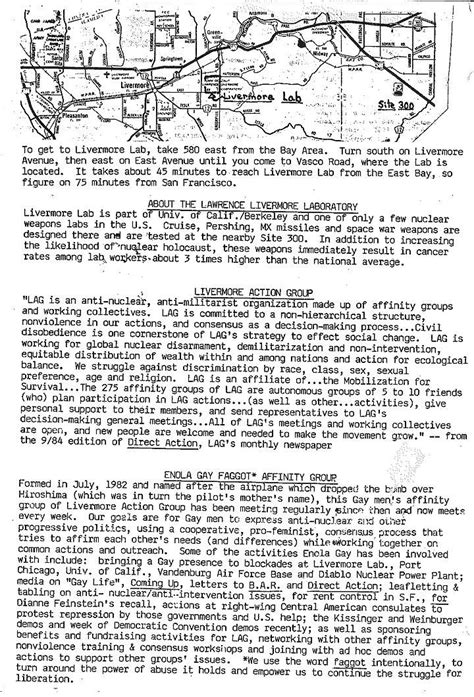 Enola Gay Faggot Affinity Group FoundSF