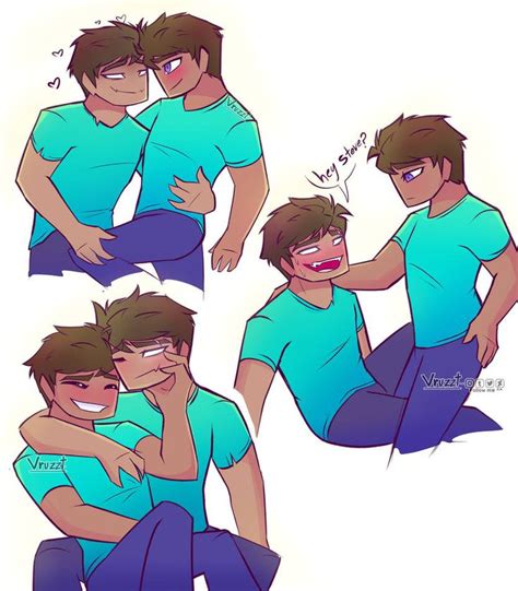 Herobrine X Steve Doodles By Vruzzt On DeviantArt In 2022 Minecraft