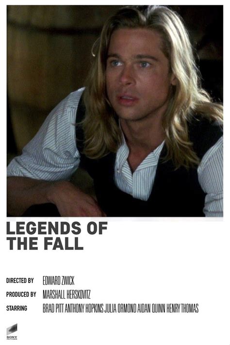 Legends Of The Fall Poster in 2022 | Legends of the fall, Movie card ...