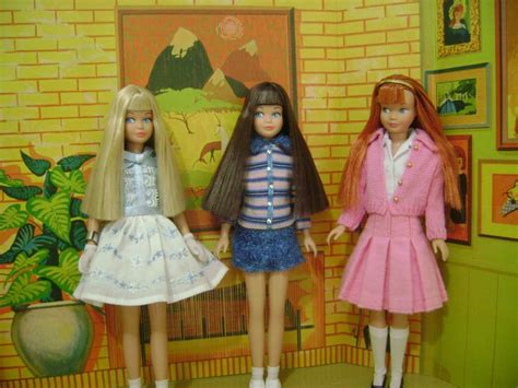 Skipper Blonde Brunette And Redhead Barbie Dolls