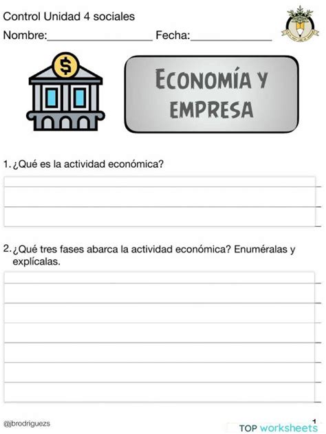 Control U4 Sociales Ficha Interactiva Topworksheets