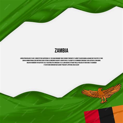 Premium Vector | Zambia flag design waving zambia flag made of satin or silk fabric vector ...